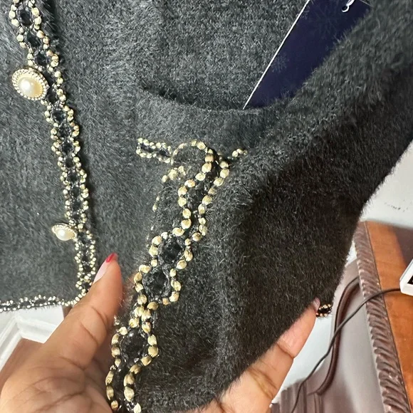 #70 SNOWFLAKE NEW YORK DOUBLE BREATED BLACK BLAZER JACKET SIZE SMALL MEDIUM - Picture 4 of 9